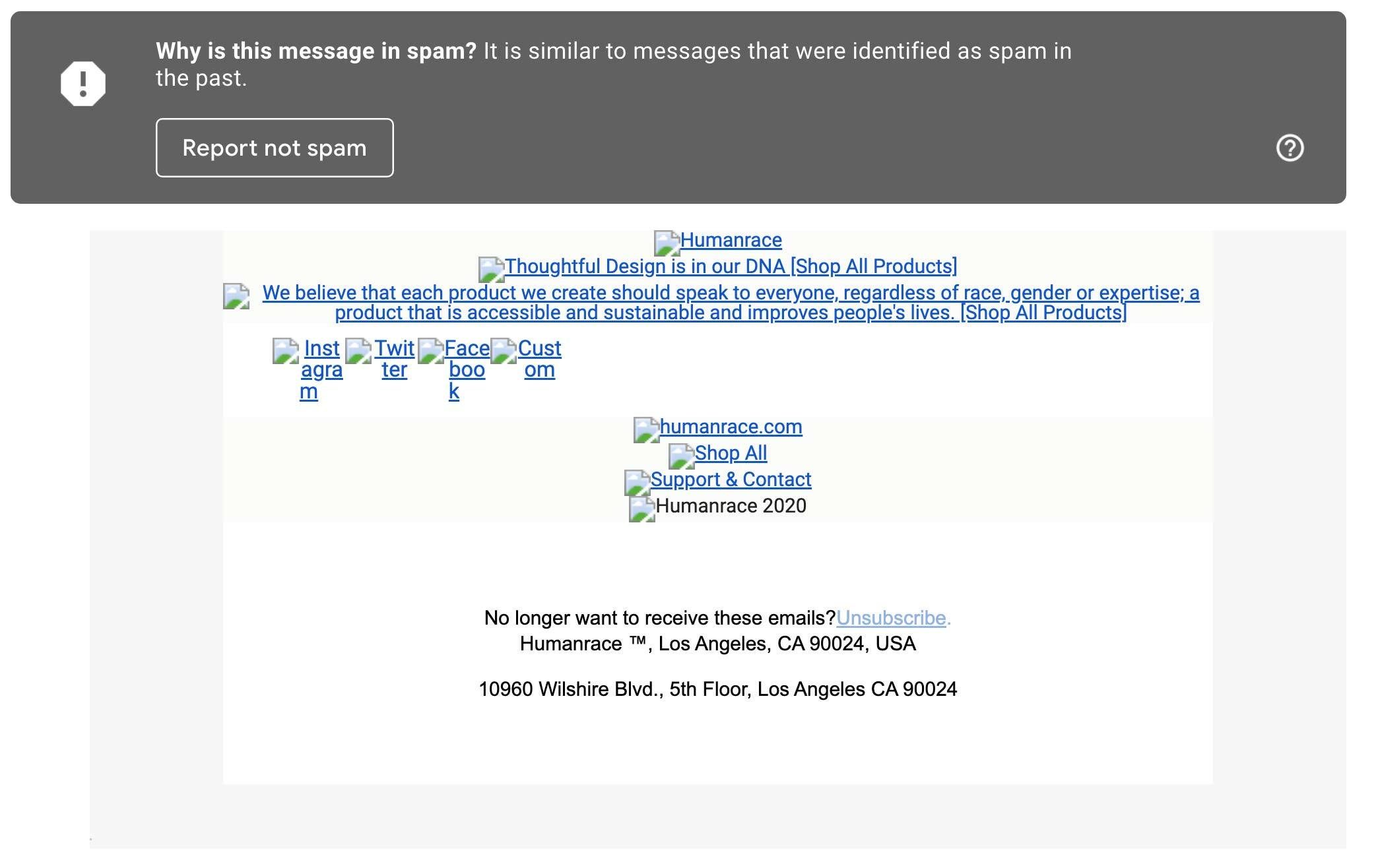 Humanrace Email Spam