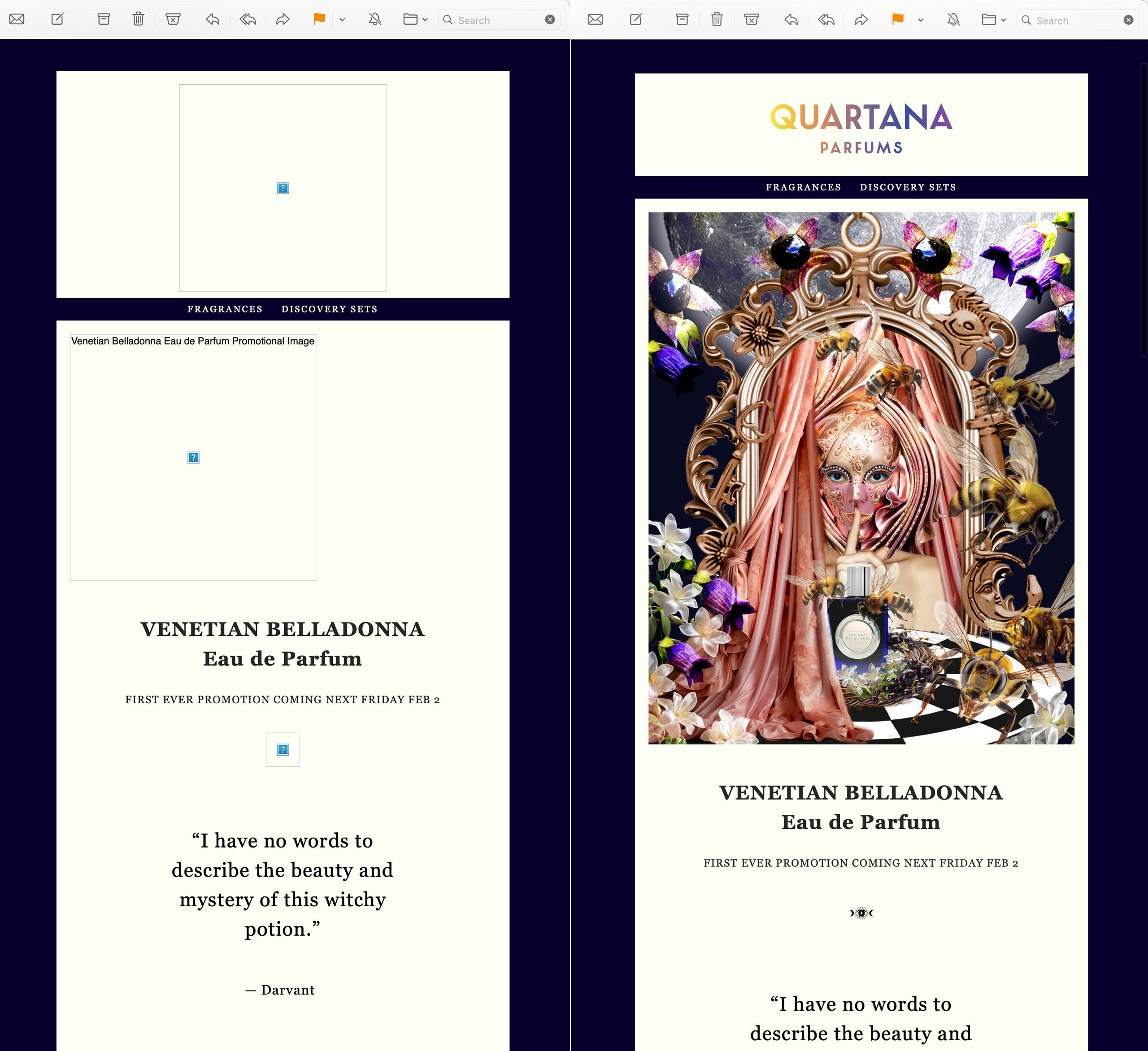 Parfums Quartana Email marketing