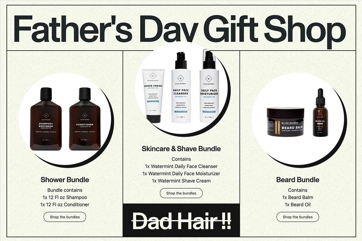 Blind Barber Father's Day Survival Guide by Shrimpton Agency