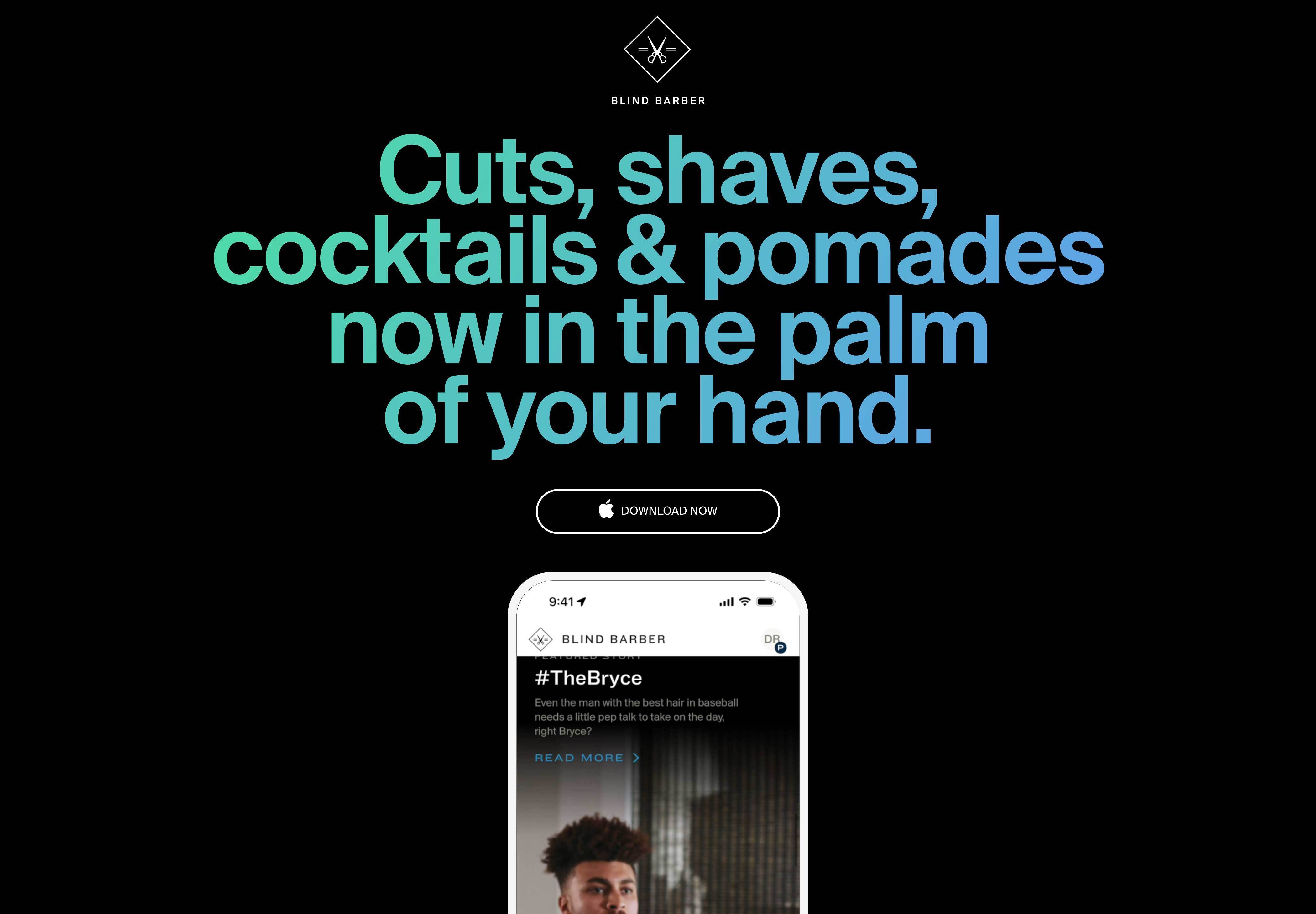 There's an App for that. Blind Barber Microsite