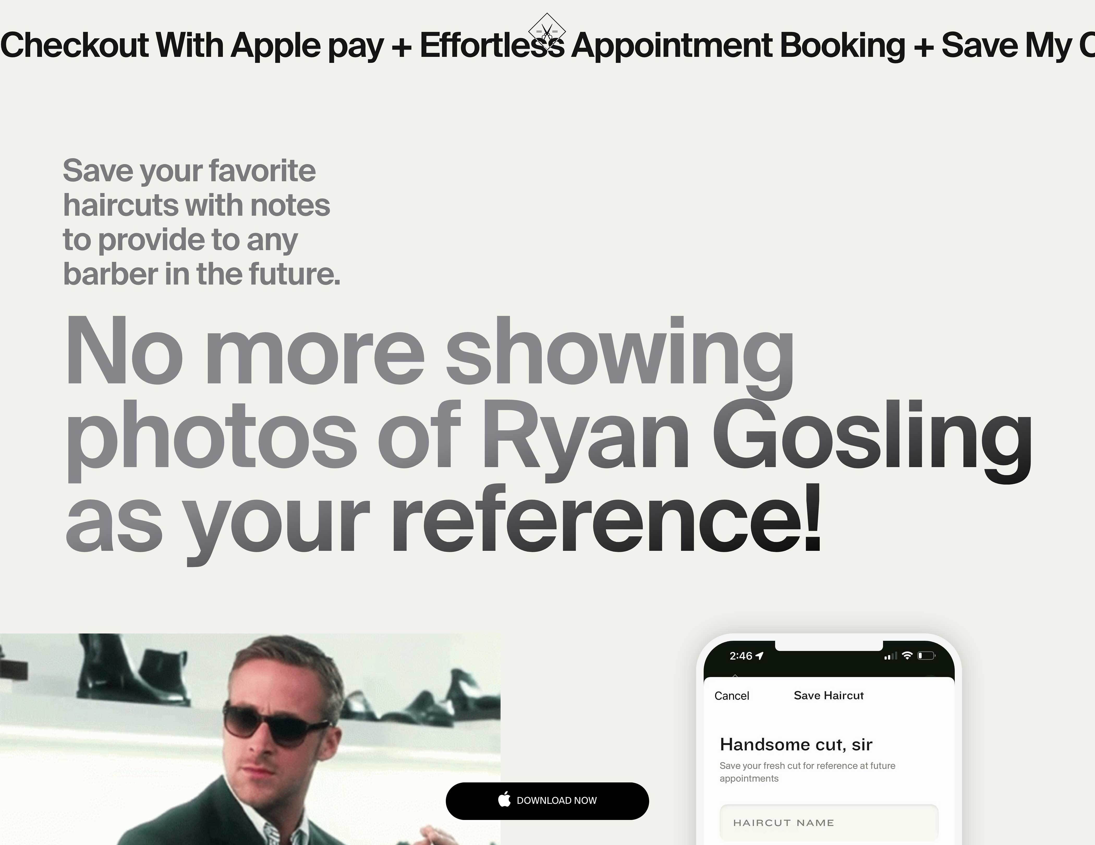 There's an App for that. Blind Barber's Apple-esque microsite.
