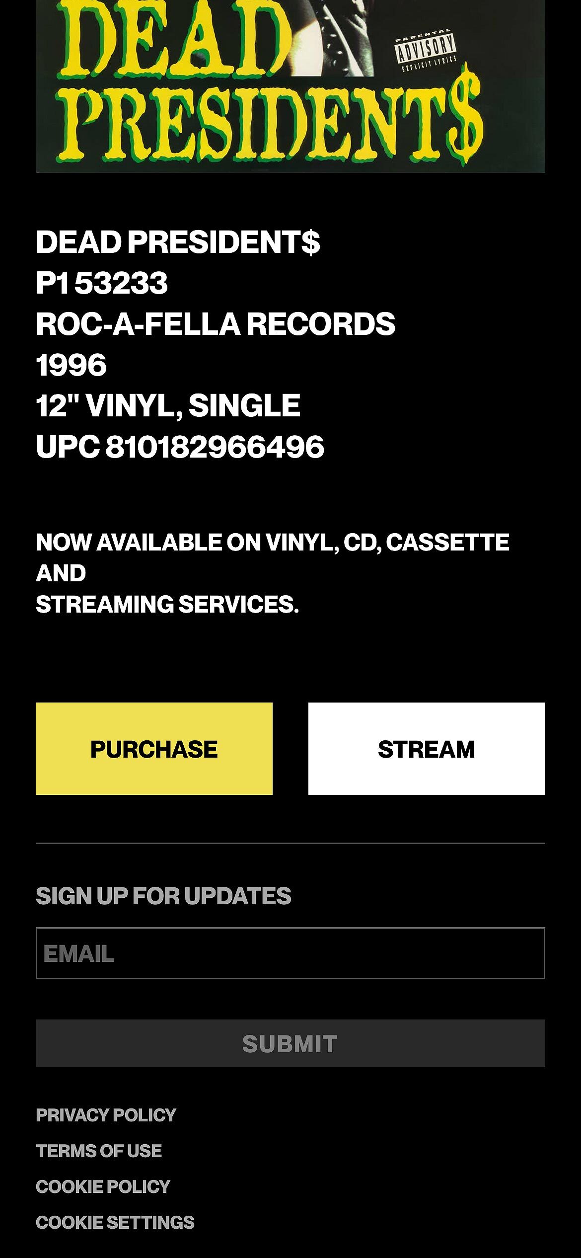 JAŸ-Z 30, Dead Presidents 30th Anniversary re-release